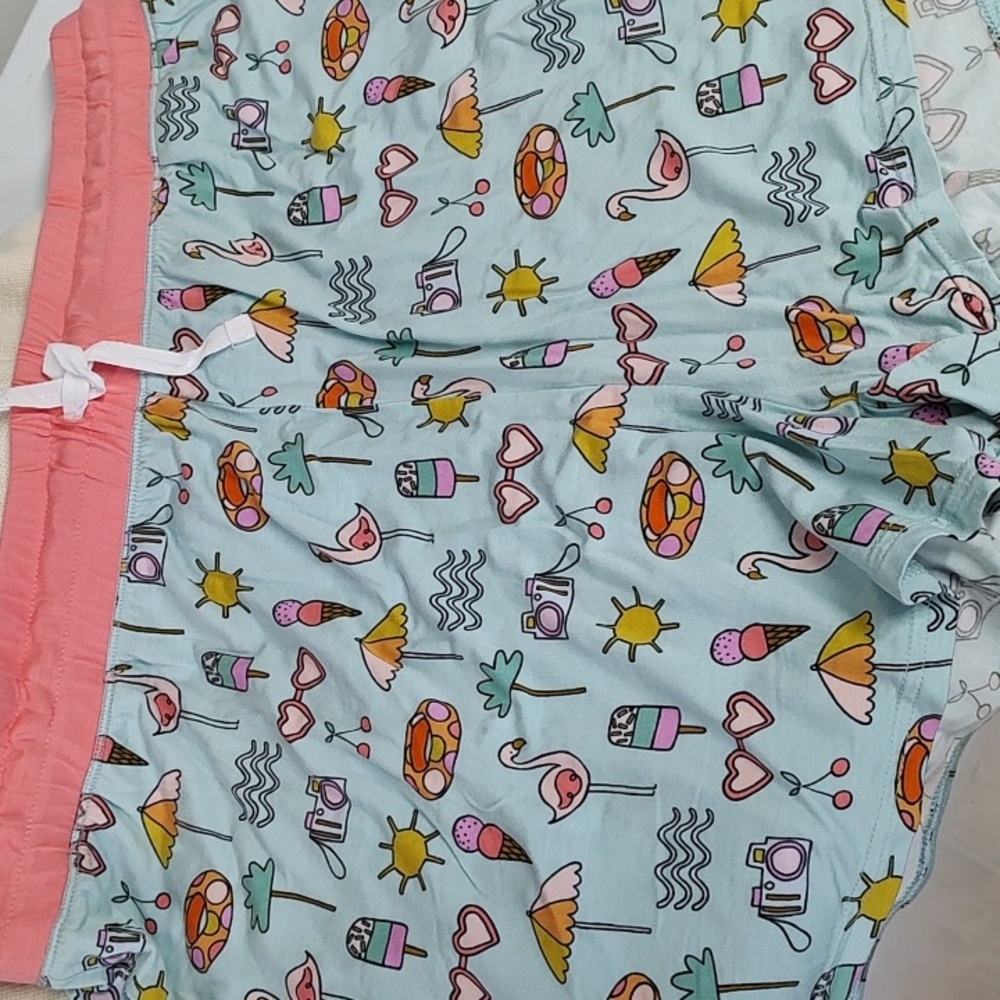 Little Sleepies Pink and Blue Patterned Shorts